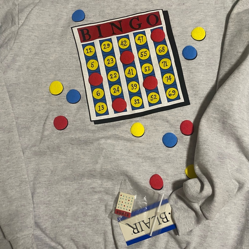 NWT Gray Bingo Graphic Sweatshirt
